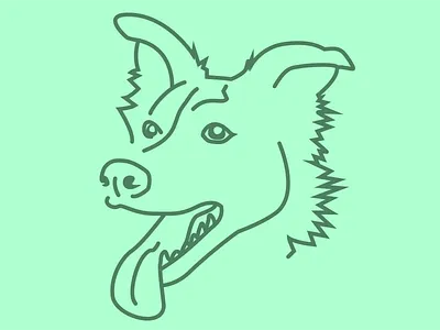 Izzy Pup dog illo illustration line puppy wacom