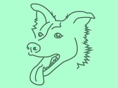 Izzy Pup dog illo illustration line puppy wacom