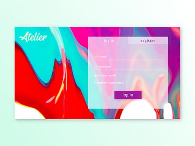 Log In screen / 30 Days 30 UI Designs #10 abstract app design flat in log mobile ui ux vibrant