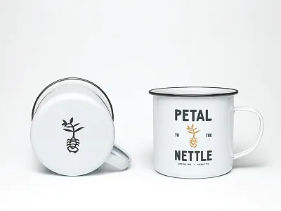 Nettle illustration mockup nettle tea typography