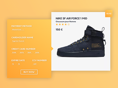 DailyUI 002 – Credit Card Payment 002 dailyui design nike shoes ui