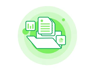 Assets colors development experiment gradient green illustration minimal strategy tech