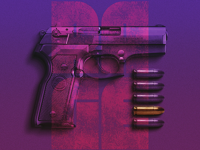 Rage bullets composition gun lettering letters photo photo manipulation photo retouching typography