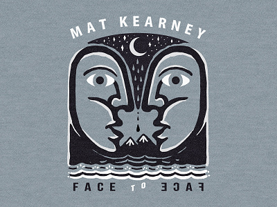 Face To Face apparel branding design eye graphic illustration merch moon nature portrait type