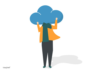 Cloud 2 cloud illustration network remote technology vector