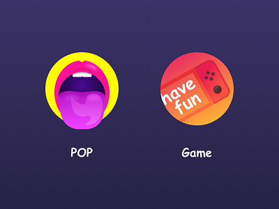 POP&GAME mouth，game， psp，sketch，icon，tongue