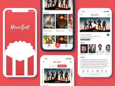 Movie Listing design exercise ios iphone x justice league movie listing reviews splash ui ux