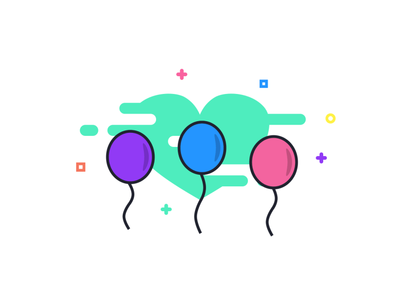 Celebration! animated animation balloons celebrate gif