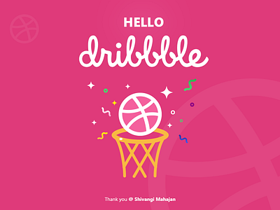 Dribbble Invite dribbble first happy invite pink very