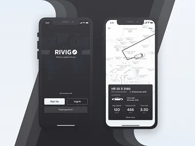 Vehicle Tracking App Screens geolocation iphone x location logistics tracking ui vehicle tracking