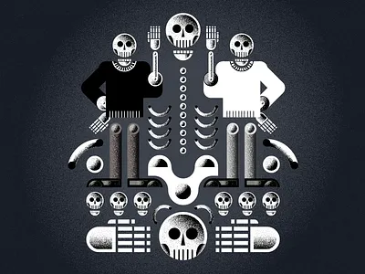 Hello Skeleton! 2d design illustration skeleton vector