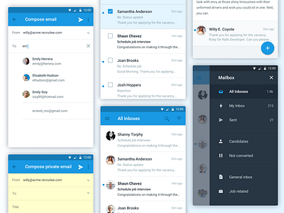 Mailbox Mobile android compose filters inbox ios mail mailbox material mobile mobileapp saas sidemenu