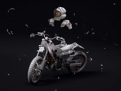 White riders 3d 3dsmax art behance c4d chain cinema4d gold horse octane render skull