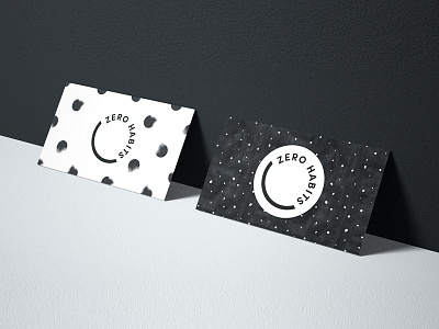 Zero Habits Brand black and white brand identity circular logo design logo design monochrome pattern sustainable living