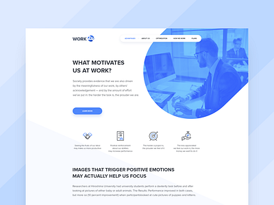 Work24 website clean design landing page simple ui ux website work