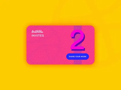 Two Dribbble Invites get invited giveaway illustration invite invites ios pink ui