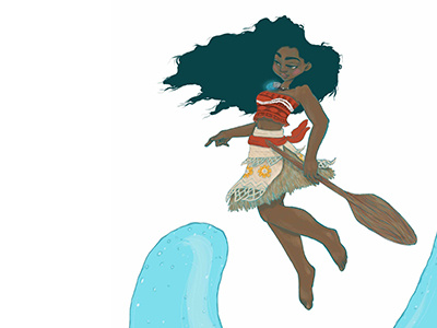 Moana art character digital disney drawing fanart hawaii illustration moana