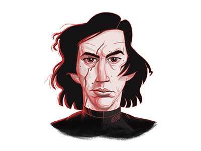 Kylo Ren art bensolo digital drawing fanart illustration kyloren sith starwars