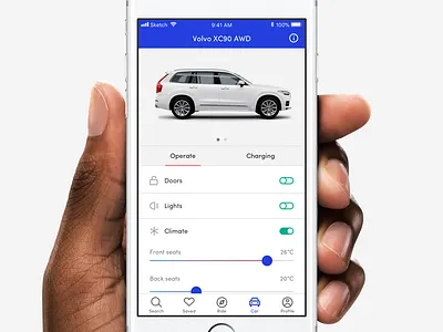 car settings app car control holidays iphone map remote settings travel ui ux