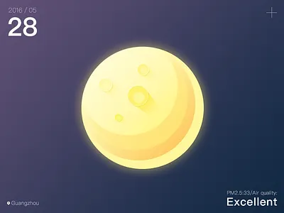 FLAT - MOON flat graphic