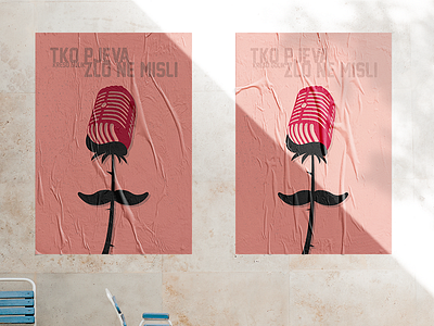 Minimal movie posters #1 - Tko pjeva, zlo ne misli. microphone movie poster mustache