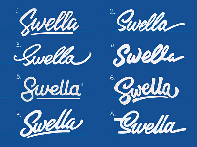 Swella brand branding calligraphy hand written lettering logo logotype process sketch type typography логотип