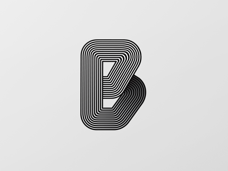 B - Test lines logo logotype type typography