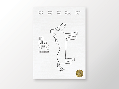 Minimal movie posters #1 - Tko pjeva, zlo ne misli. childlike croatia drawing movie poster