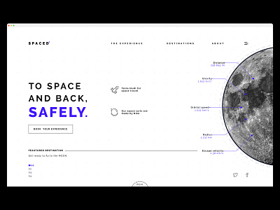 SPACED homepage challenge homepage love space minimal space spacedchallenge ui ux