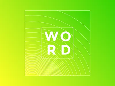 words gradient lines sketch word