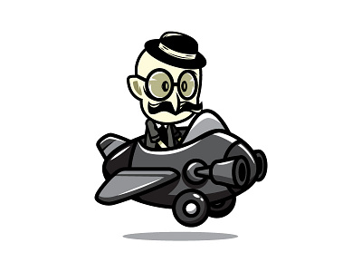 Gentleman Pilot - Game Asset Sprites 2d aeroplane aircraft airship asset character game gentleman shooting sprites