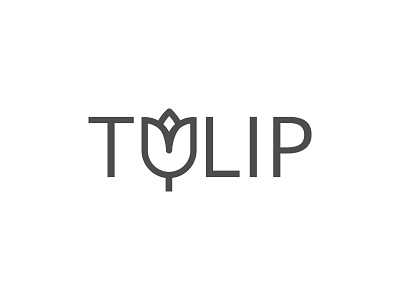 Tulip flower icon logo tulip