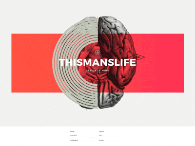 Thismanslife: Design In Mind animation css design hero mind splash thismanslife