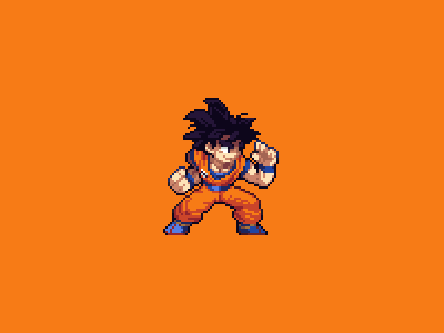 Goku design development game illustration pixel pixel art