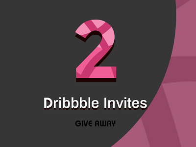 2 Dribbble Invites design draft dribbble february gift giveaway invitation invite invites latest two welcome