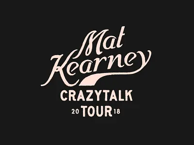 Mat Kearney Tour lettering type