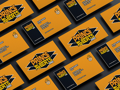 Prince Albert Business Card branding business card diner logo nostalgia orange prince albert rebrand redesign retro stationery