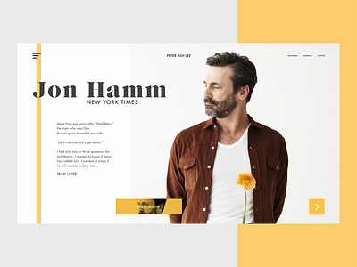 Portfolio Design editorial golden ratio jon hamm negativespace photo photography portfolio typography ui whitespace