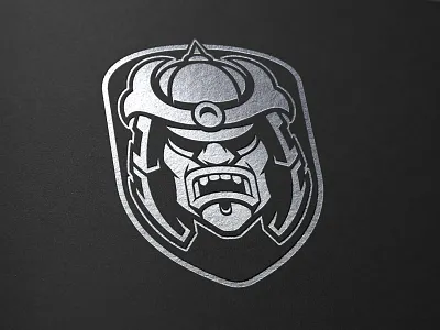 Samurai Logo badge design harry kasyanov icon logo samurai shutterstock sign