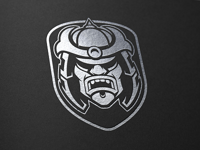 Samurai Logo badge design harry kasyanov icon logo samurai shutterstock sign