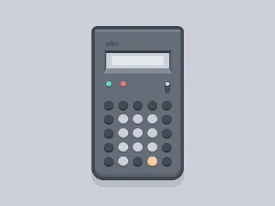 Braun Calculator braun calc calculator depth dieter rams flat illustration product design