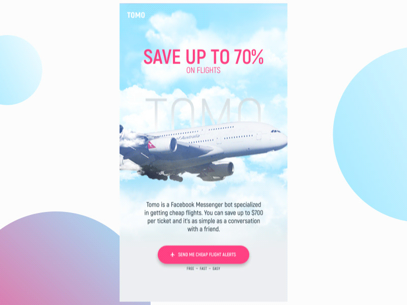 Tomo animated animated ui app design fluent design material design ui boomerang ui design web design