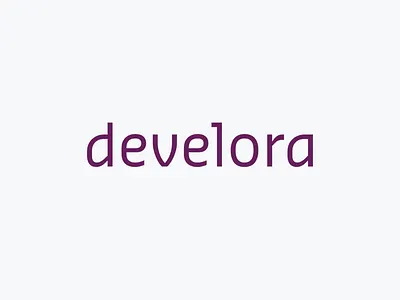 Develora brandmark coding development logo wordmark