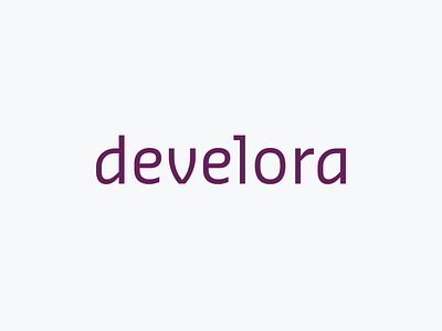 Develora brandmark coding development logo wordmark