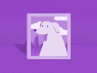 Doggo best friend cute dog frame illustration pet photo picture frame portrait