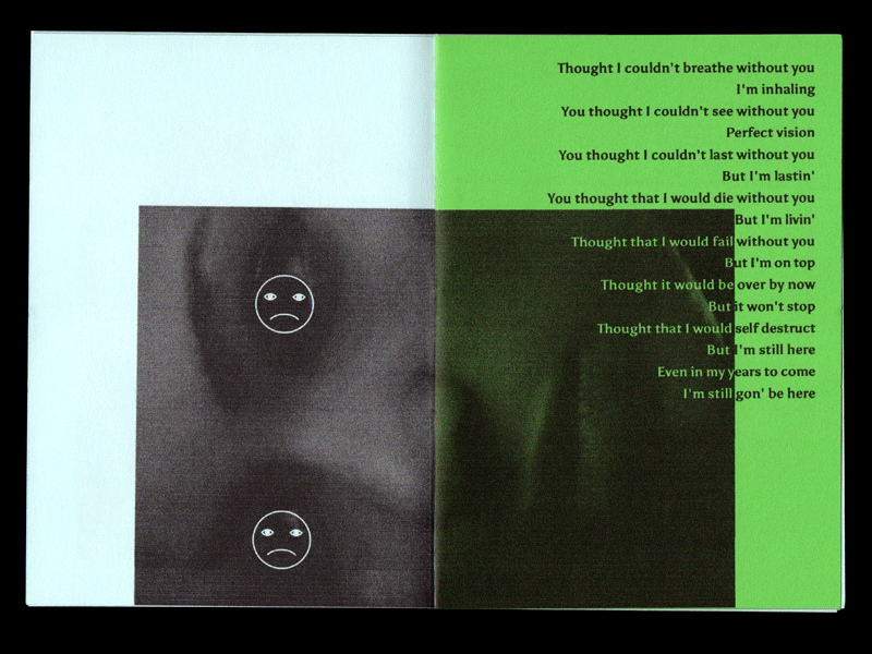 I'm a survivor black design editorial graphic green illustration internet katamoravszki love moravszki vector zine