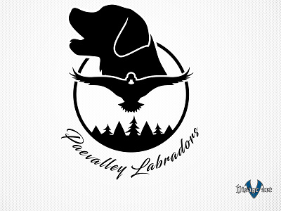 Paevalley Labradors branding breeder design duck flat icon illustration labradore logo vector
