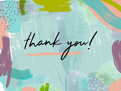 Thank You! abstract fun illustration illustrator paint painting