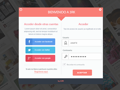 Login3RK access app credential login register ux web