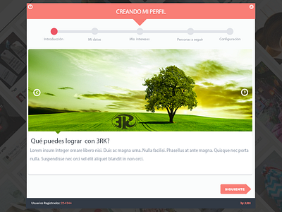 Profile Step1 3rk app create green mobile profile register steps tree web wizard